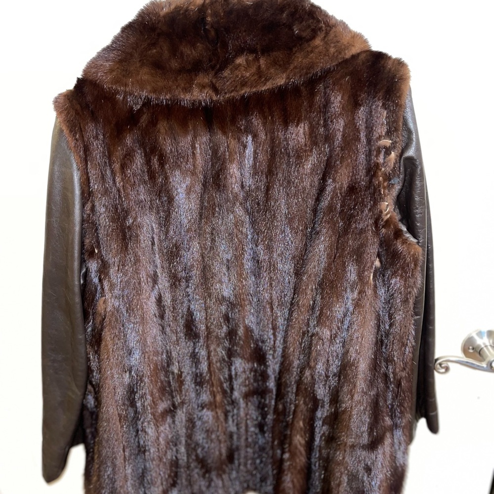 Vintage mink leather coat